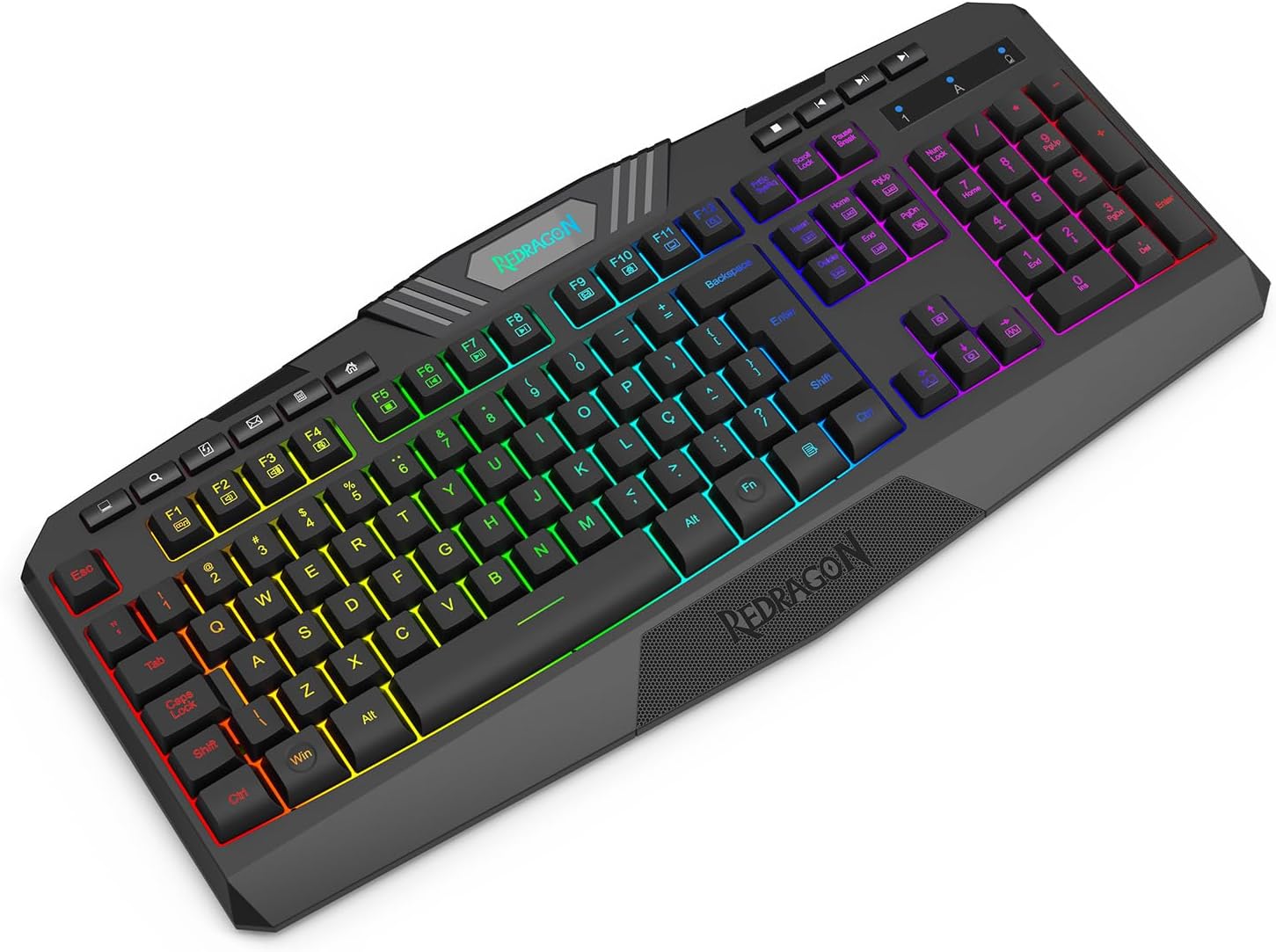 TECLADO MEMBRANA GAMER REDRAGON HARPE WIRELESS PRETO