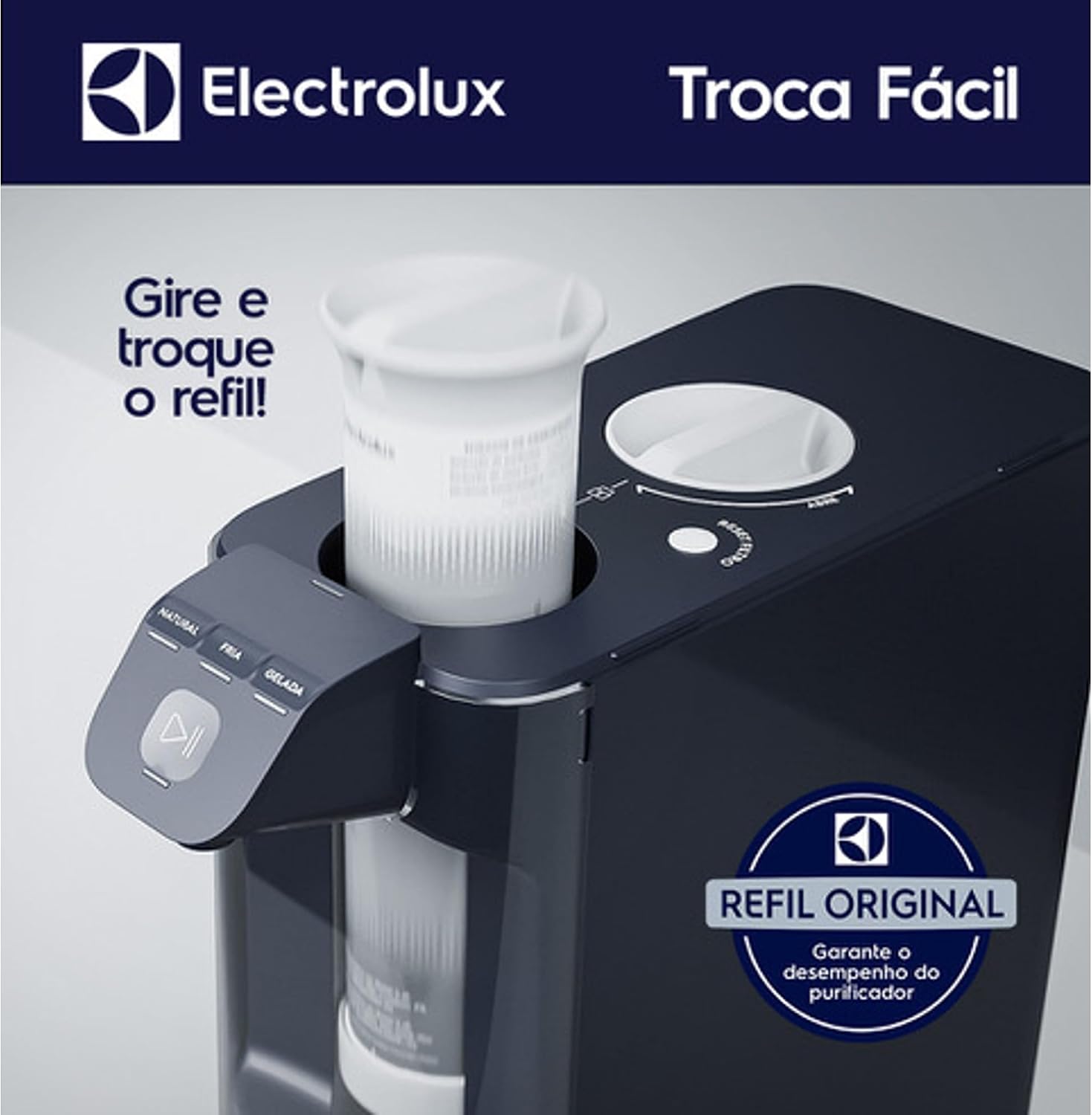 Filtro/Refil Original de Água Acqua Pure para Purificador Electrolux PE12A/PE12B/PE12G/PE12V/PE12P