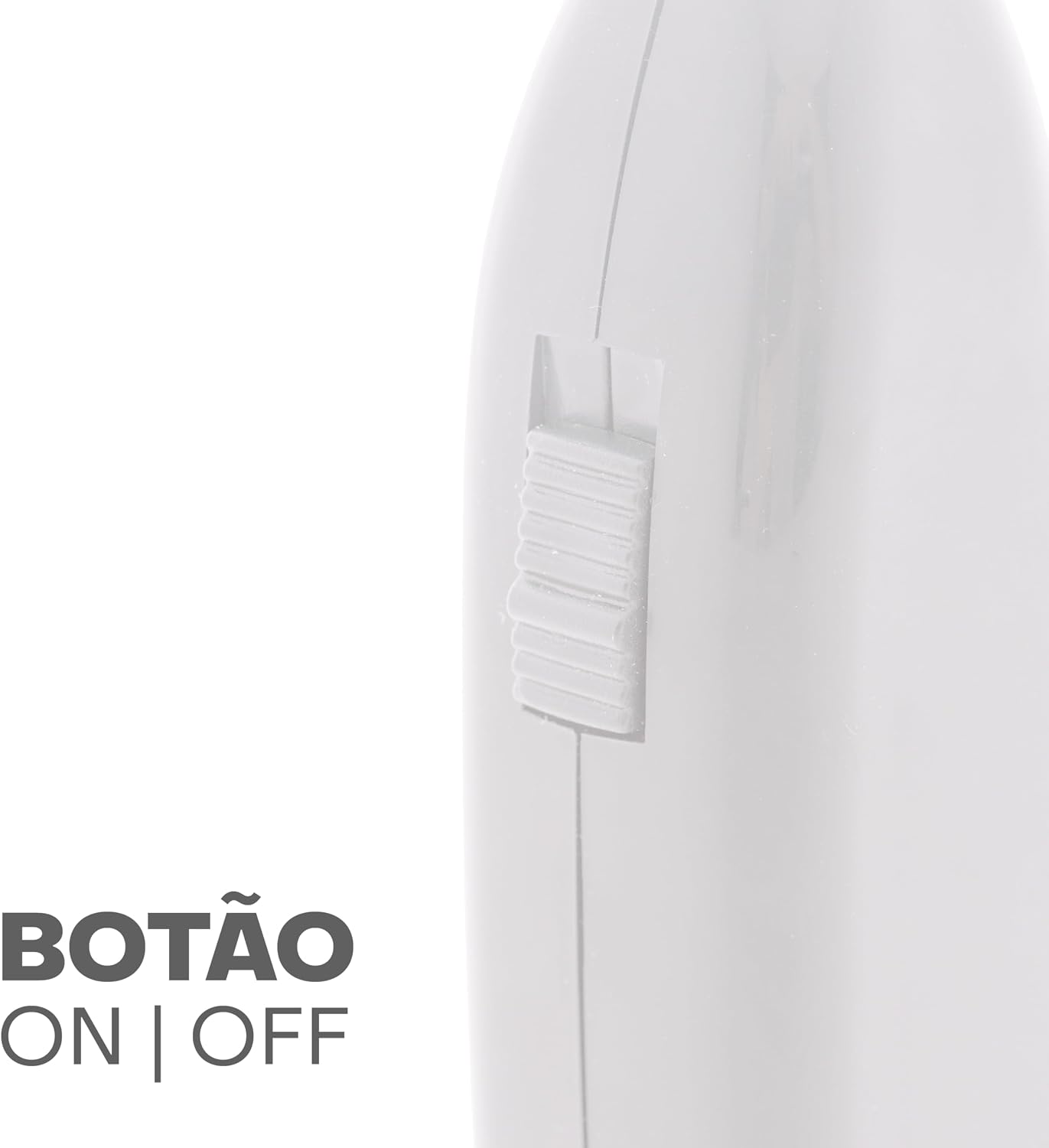 LYOR - Mini Mixer Misturador Elétrico para Bebidas - Inox e Plástico Branco - Eficiente e Compacto para Batidas e Misturas Rápidas