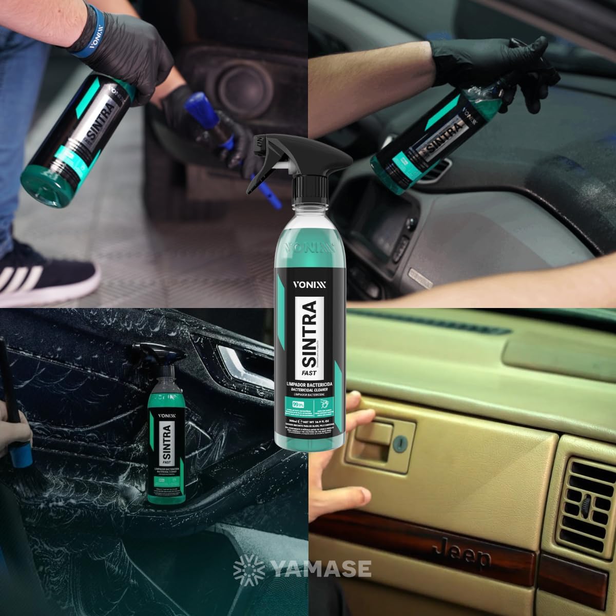 Limpeza Automotiva Completa Shampoo V-floc Revitalizador Intense Cera Tok Final Limpador Sintra Fast Pano Vonixx