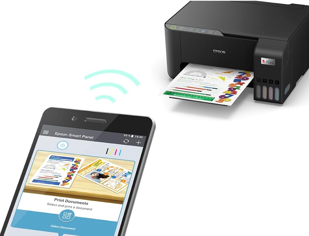 EPSON Multifuncional EcoTank L3250 - Tanque de Tinta Colorida, Wi-Fi Direct, USB, Bivolt,Preto.
