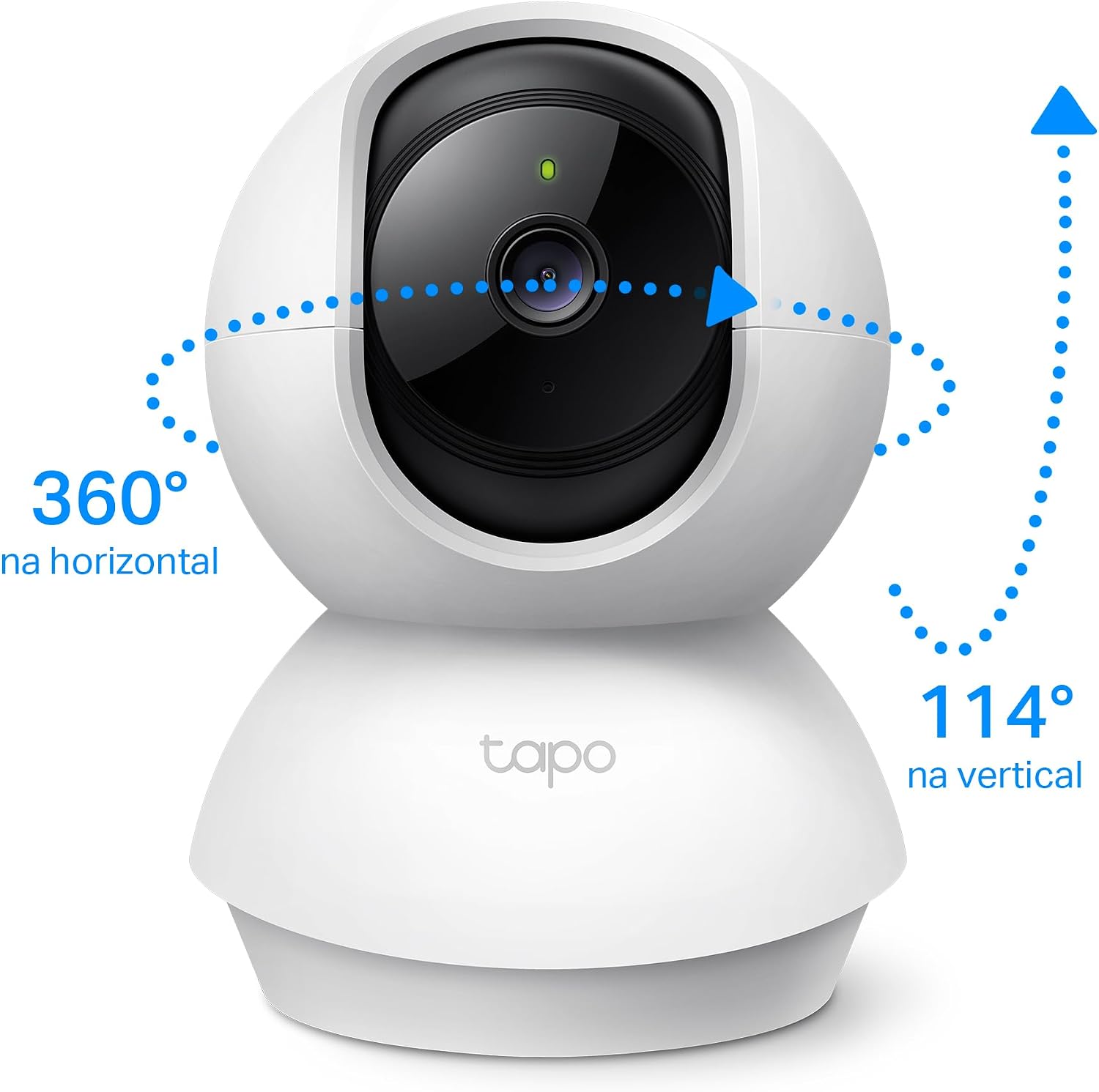 Camera de Segurança Wi-Fi 360º, 1080p Full HD TP-Link Tapo C200, Visão Noturna, Audio de duas vias, Detecção de Movimentos, Trabalha com Alexa, 512G de Armazenamento Local, Armazenamento na Nuvem