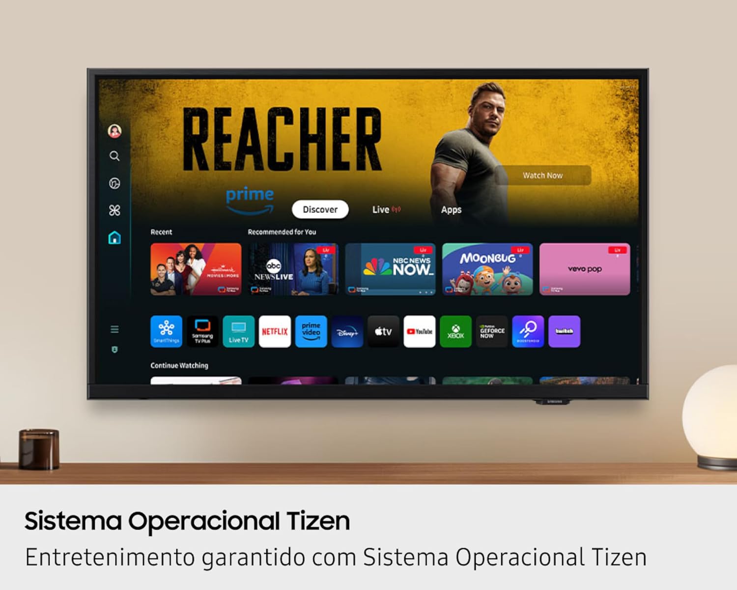 Smart TV Samsung 32" HD Tizen HDR Wi-Fi HDMI Bivolt Preta