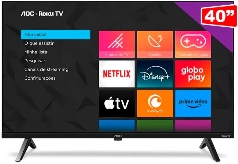 Smart TV 40" AOC Roku TV DLED Full HD 40S5045/78G - Bivolt