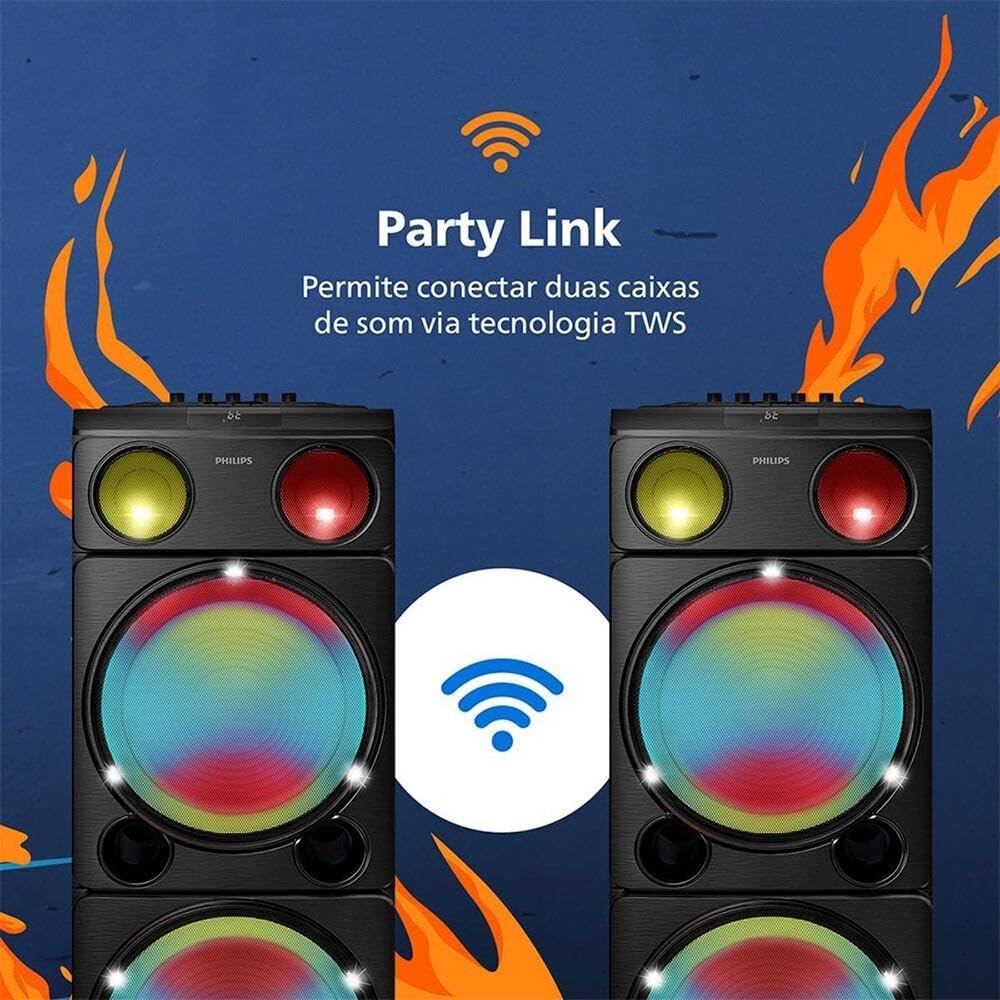 CAIXA DE SOM BLUETOOTH 5.3 TWS PARTY SPEAKER 2400W - TAX5509