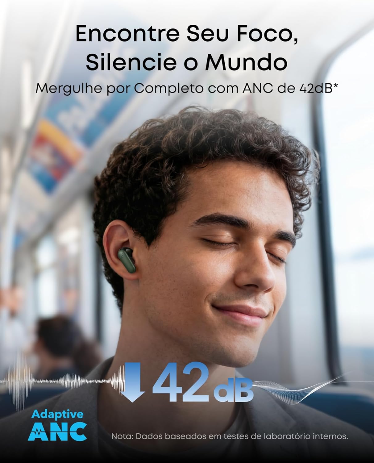 soundcore P30i da Anker, Fone de Ouvido Bluetooth 5.4 com Cancelamento de Ruído Adaptativo, Graves Poderosos, 45H de Reprodução, Estojo 2-em-1 com Suporte para Celular, IP54, Fone sem fio TWS, Verde