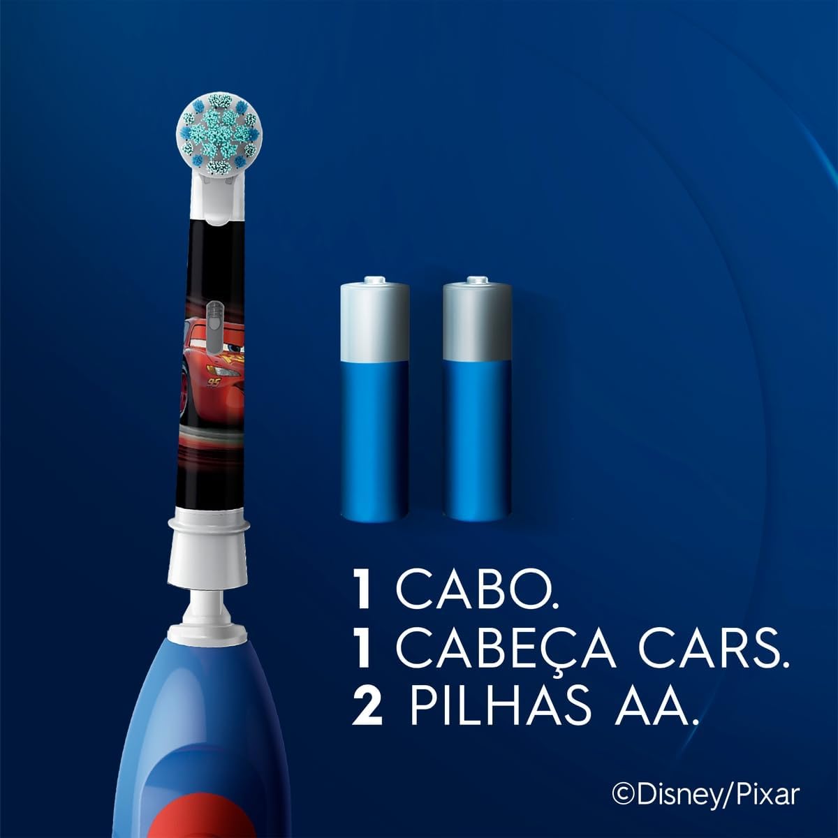 Oral-B Escova de Dente Elétrica Infantil Disney Carros, 1 Unidade