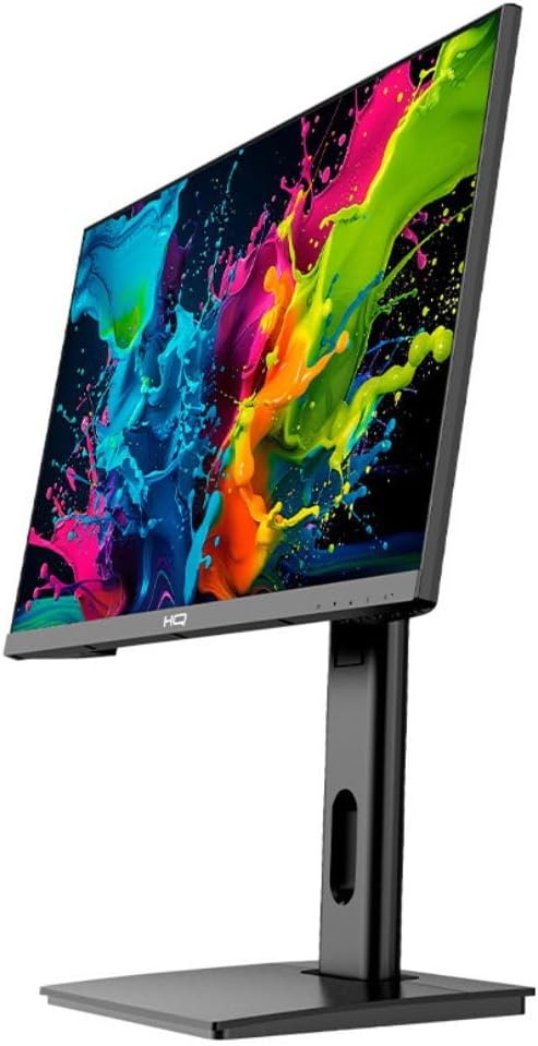 Monitor HQ Pro 24” LED, 100Hz Full HD, Ergonômico, Ajuste de Altura e Rotação, frameless, HDMI + DP – HQ24AJ100