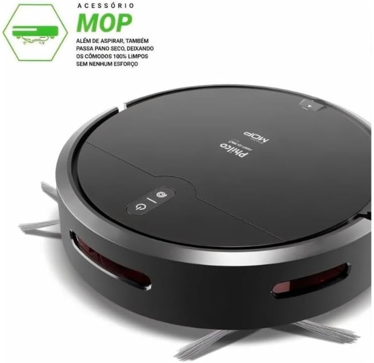 Aspirador Robô Philco 3 em 1 Com MOP PAS23 Preto Bivolt
