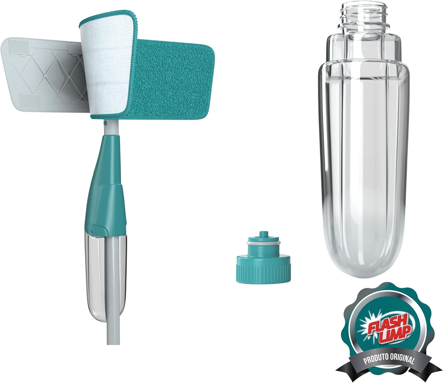 Mop Spray FIT com reservatório 365ml, Borrifa Limpa e Seca , MOP0556, Flash Limp