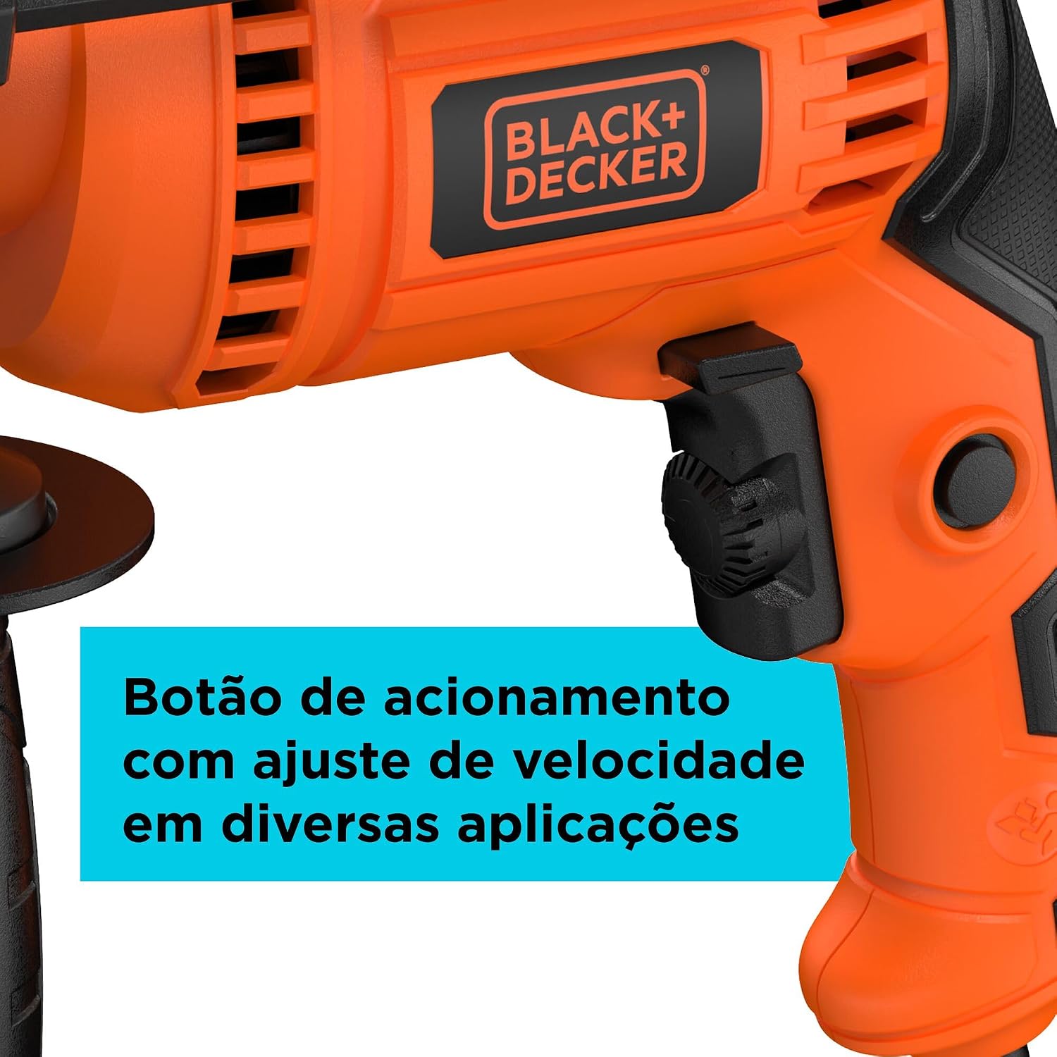 BLACK+DECKER Furadeira de Impacto 13mm, Potência 650W, com Acessórios, BED713650, 110V