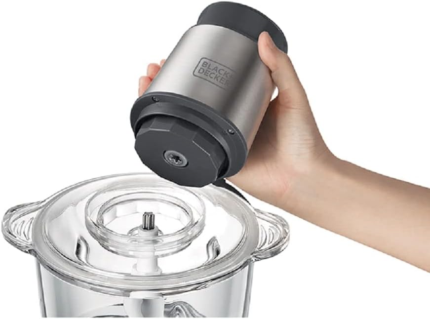 BLACK+DECKER Processador de Alimentos Antiaderente em Inox, Gourmand Gris, Modelo MP300G, 220V