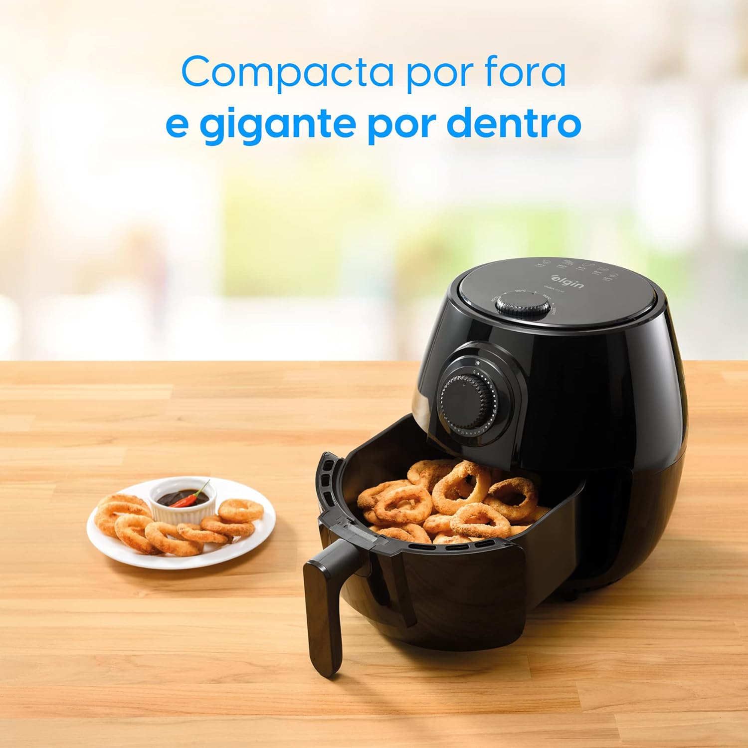 Fritadeira Elétrica Quick Fryer Elgin 4 Litros Preta com cesta removível 220V - Airfryer