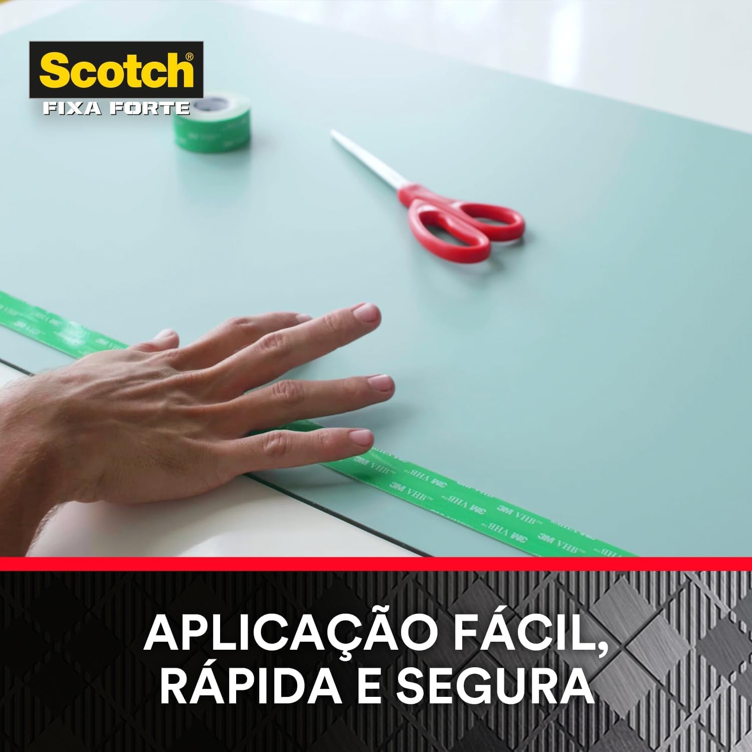 Scotch, 3M, Fixa Forte, Fita Dupla Face, Fixação Extrema, 24mm x 2m