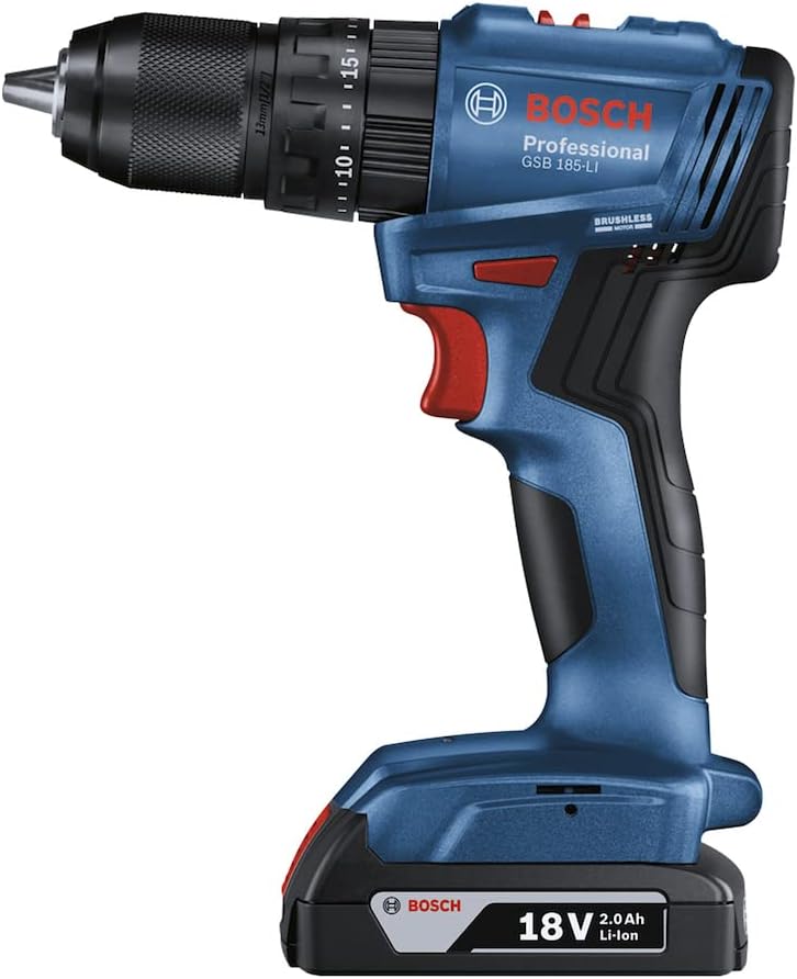 Bosch Furadeira Parafusadeira Impacto 18V GSB185LI-1B Sem Fio, 1 bateria e maleta
