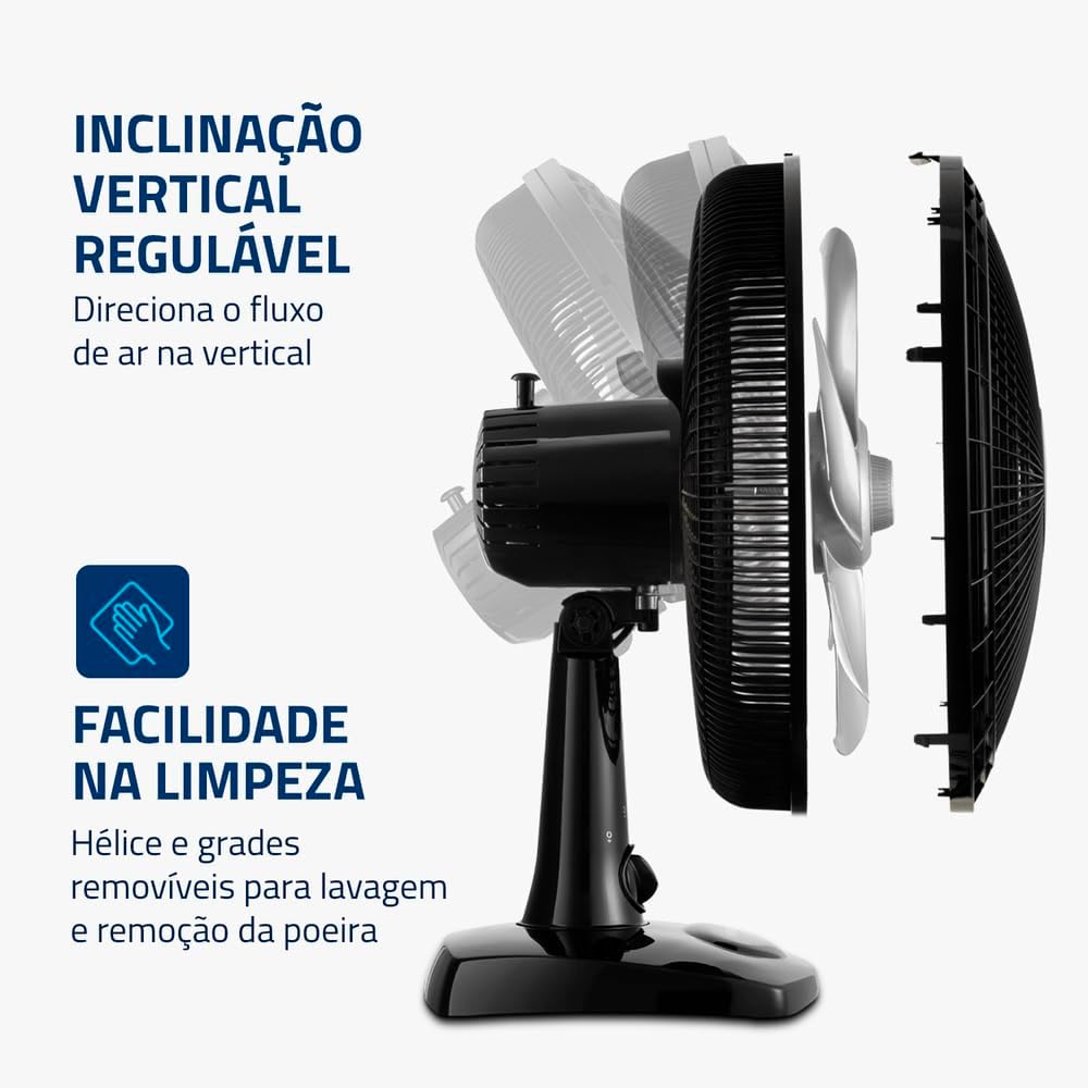 MONDIAL Ventilador de Mesa 30cm Super Power, Preto, 60W, 220V - VSP-30-B