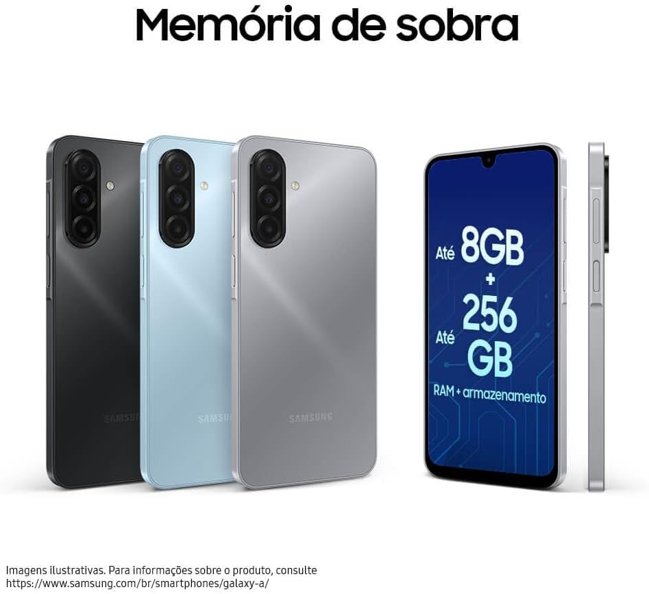 Celular Samsung Galaxy A17, 256GB, 8GB, 50MP Tela 6.7", IP54 - Preto