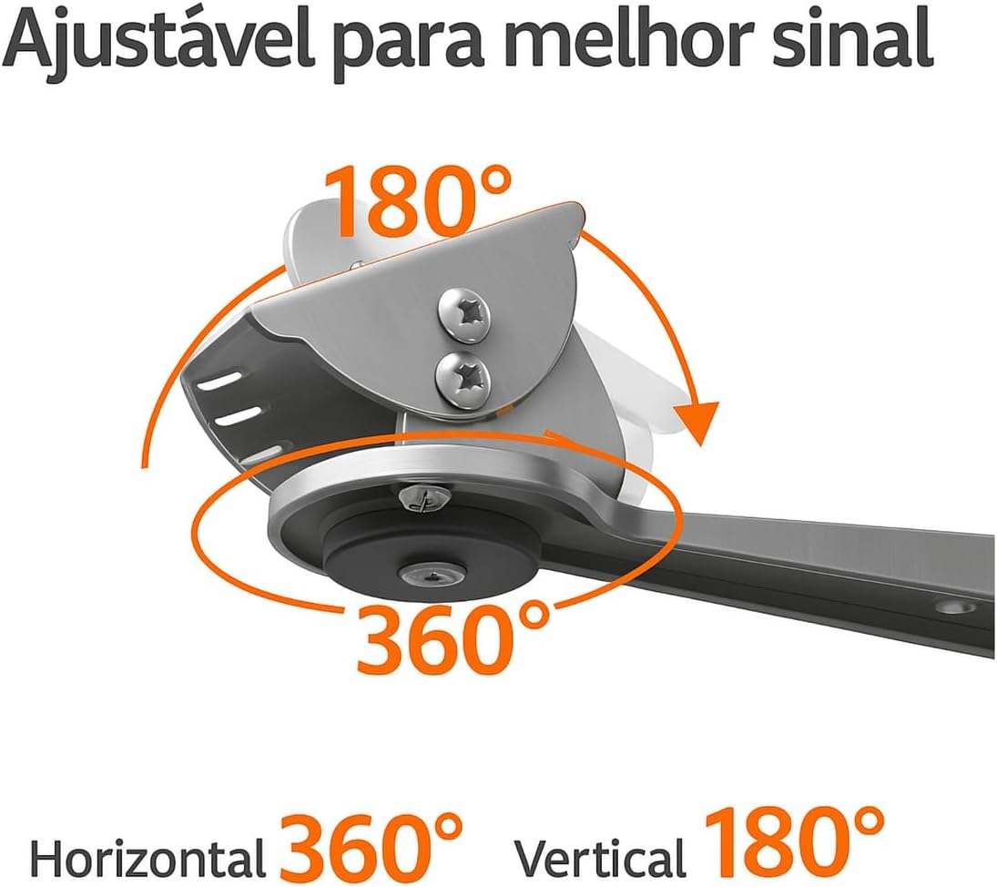 Suporte de Mastro para Antena Starlink Mini | Fixação em Parede ou Telhado – Aço Resistente com Parafusos e Abraçadeiras – Ideal para Internet Satelital Estável em Casa, Varanda e Exterior