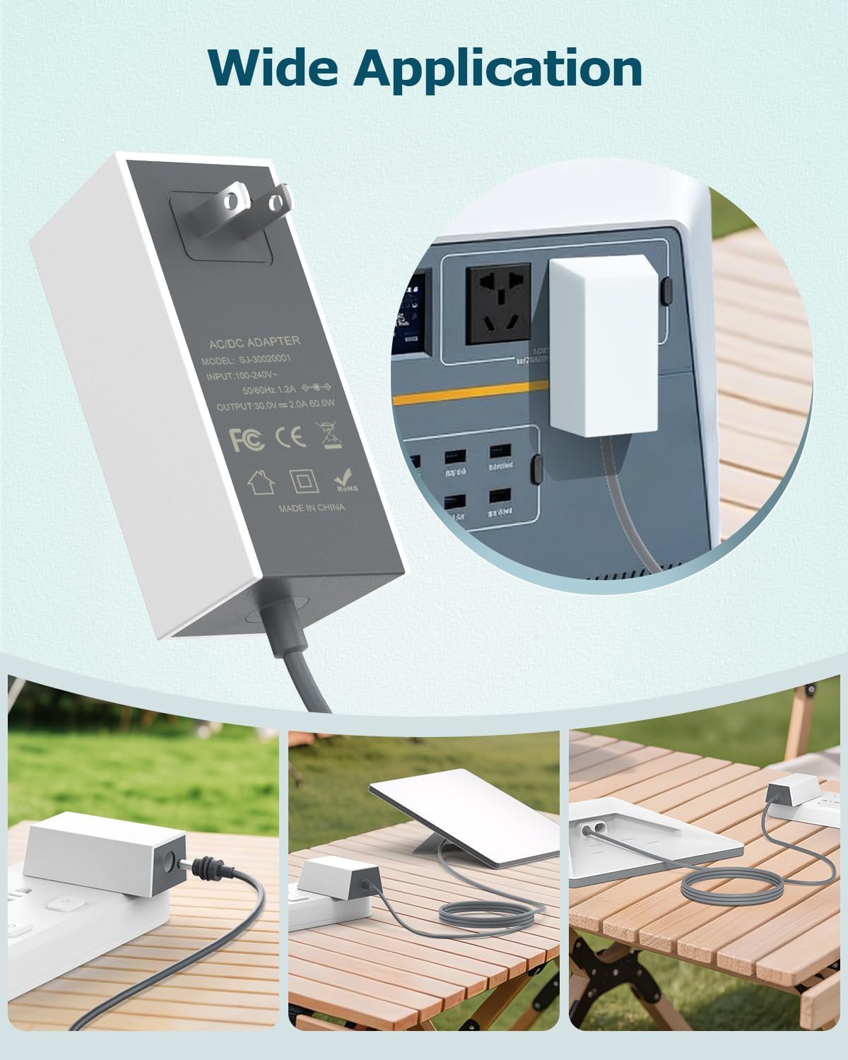 Starlink Mini adaptador de fonte de alimentação 30V 2A 110V-240V AC para DC Chager adaptador para Starlink MINI 12V tomada de parede 60W carregador rápido à prova d'água, compatível com Star Link Mini