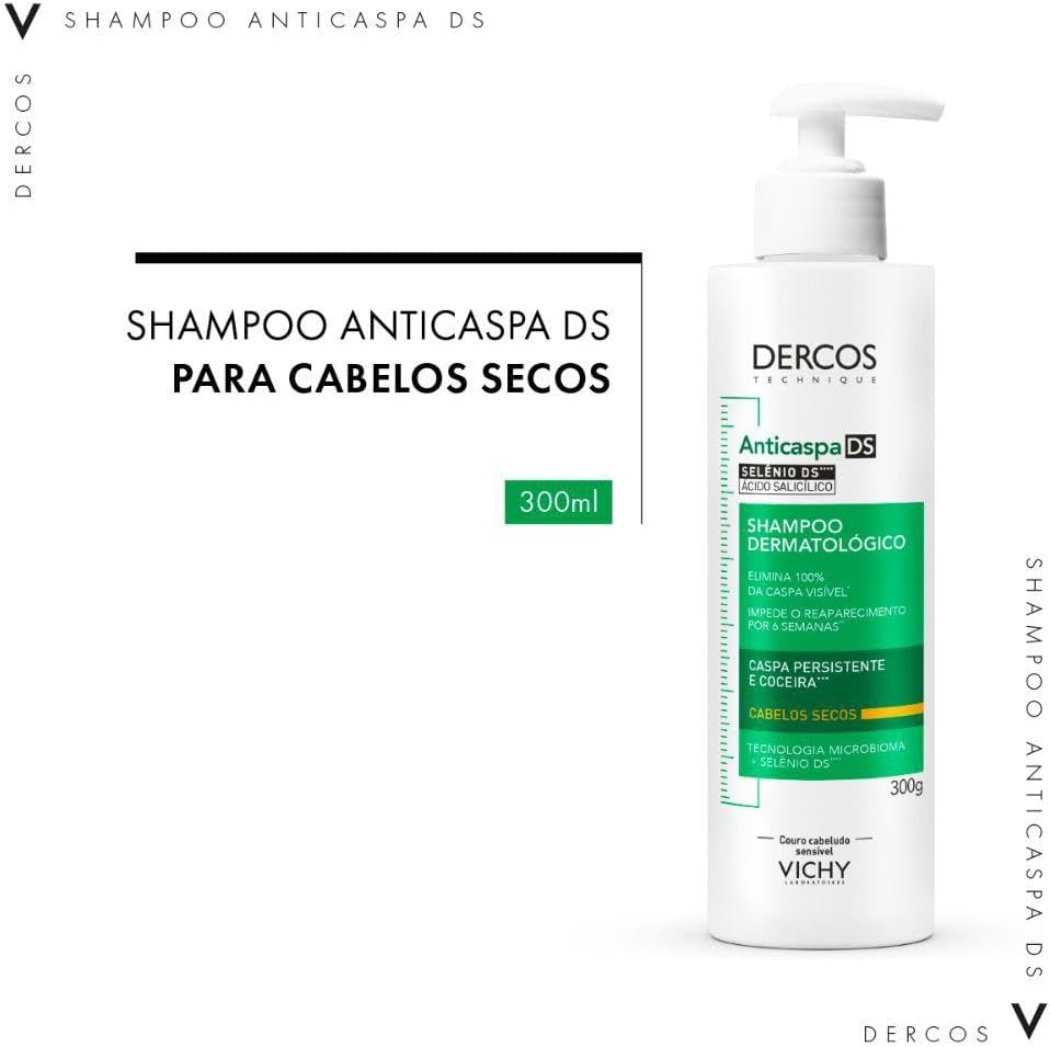 Vichy, Dercos Shampoo Anticaspa Intensivo para Cabelos Secos