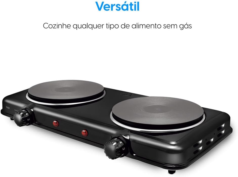 Fogão Elétrico Portátil Cooktop Elgin Double Cook 2 Bocas - 110V