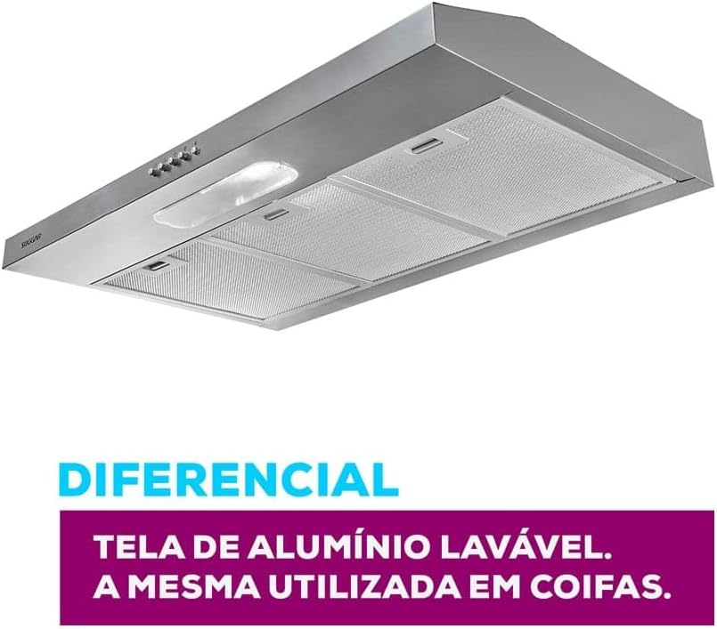 SUGGAR DEPURADOR DE AR SLIM 80CM 3 VEL. INOX 220V DPS182IX