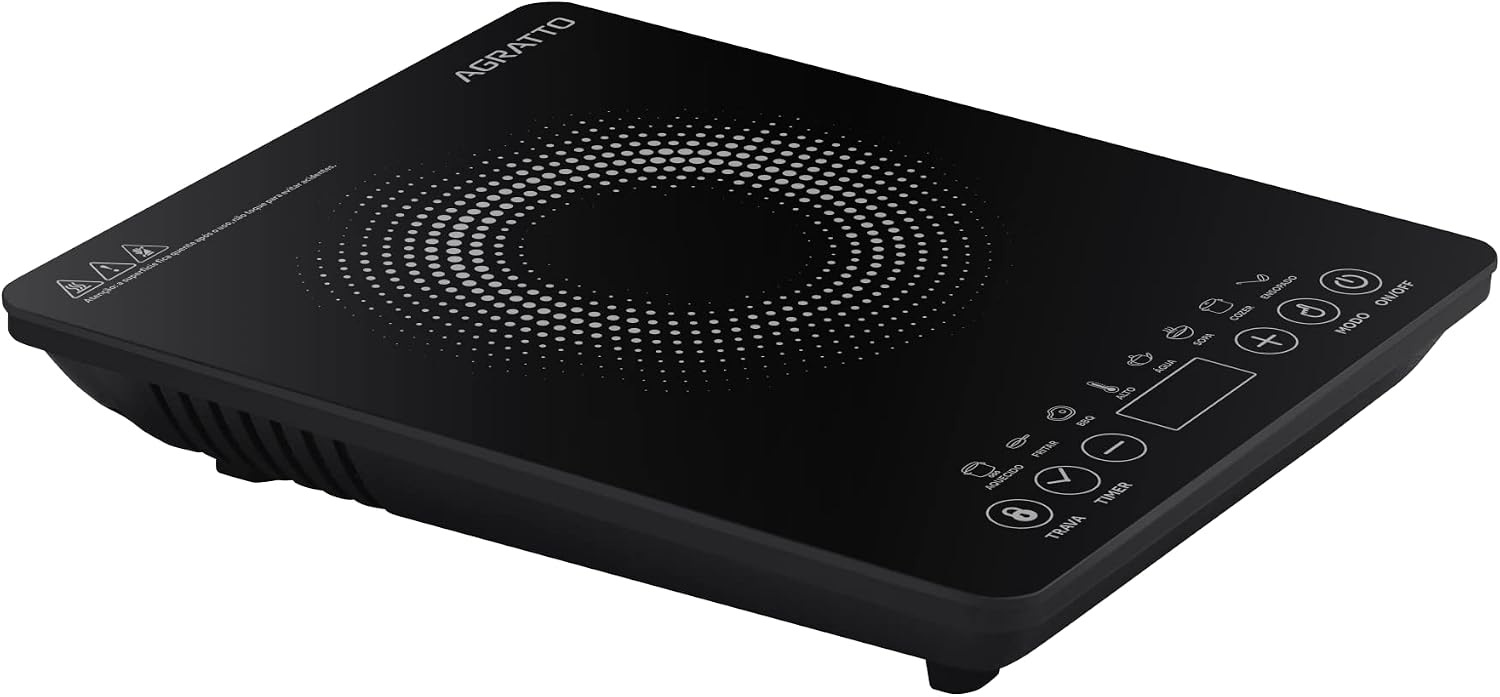 AGRATTO COOKTOP INDUCAO ACKI01I-02 PRETO 1 BOCA 2000W 220V