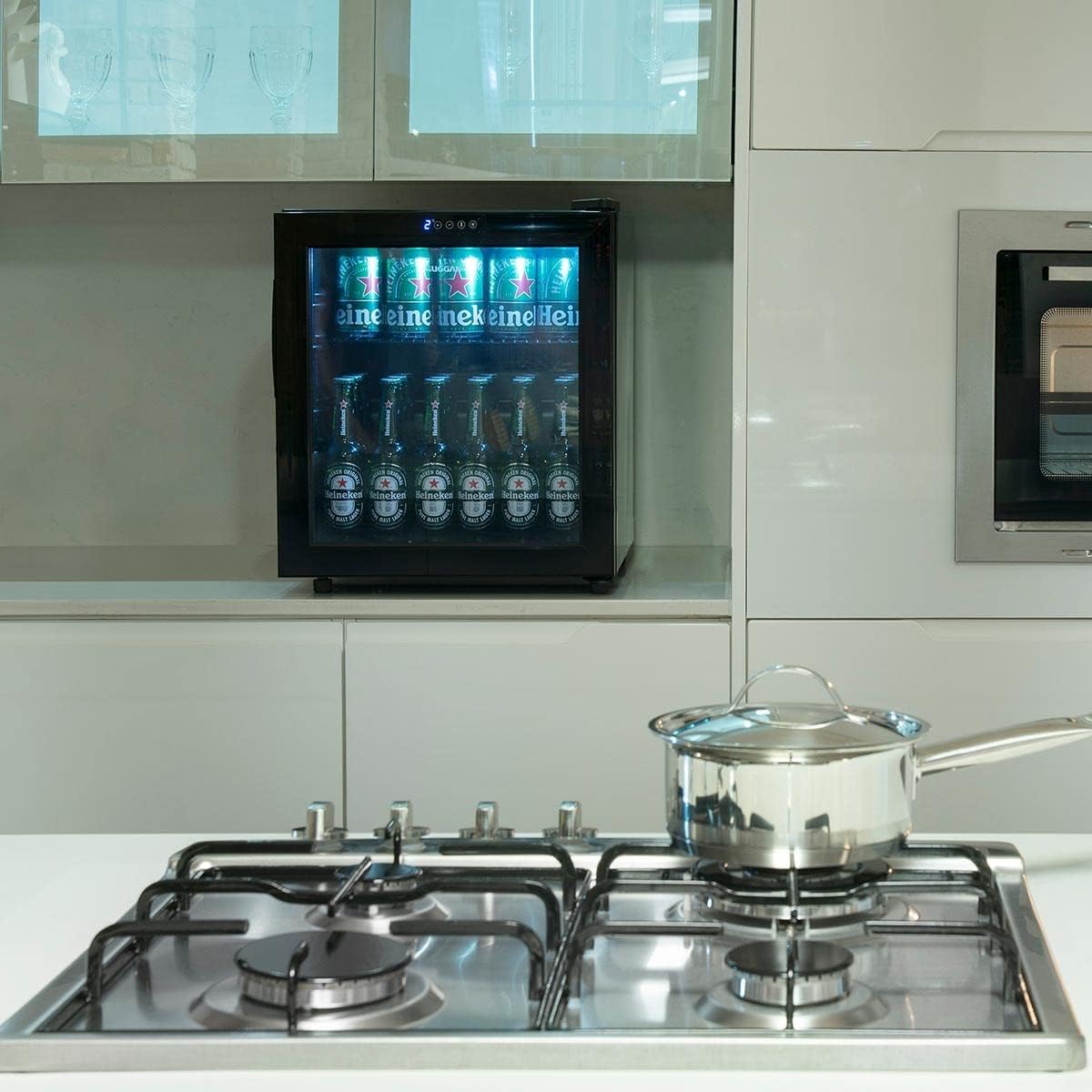 SUGGAR COOKTOP A GÁS 4 BOCAS MESA EM AÇO INOX TRIPLA CHAMA LATERAL BIVOLT FG4134IX